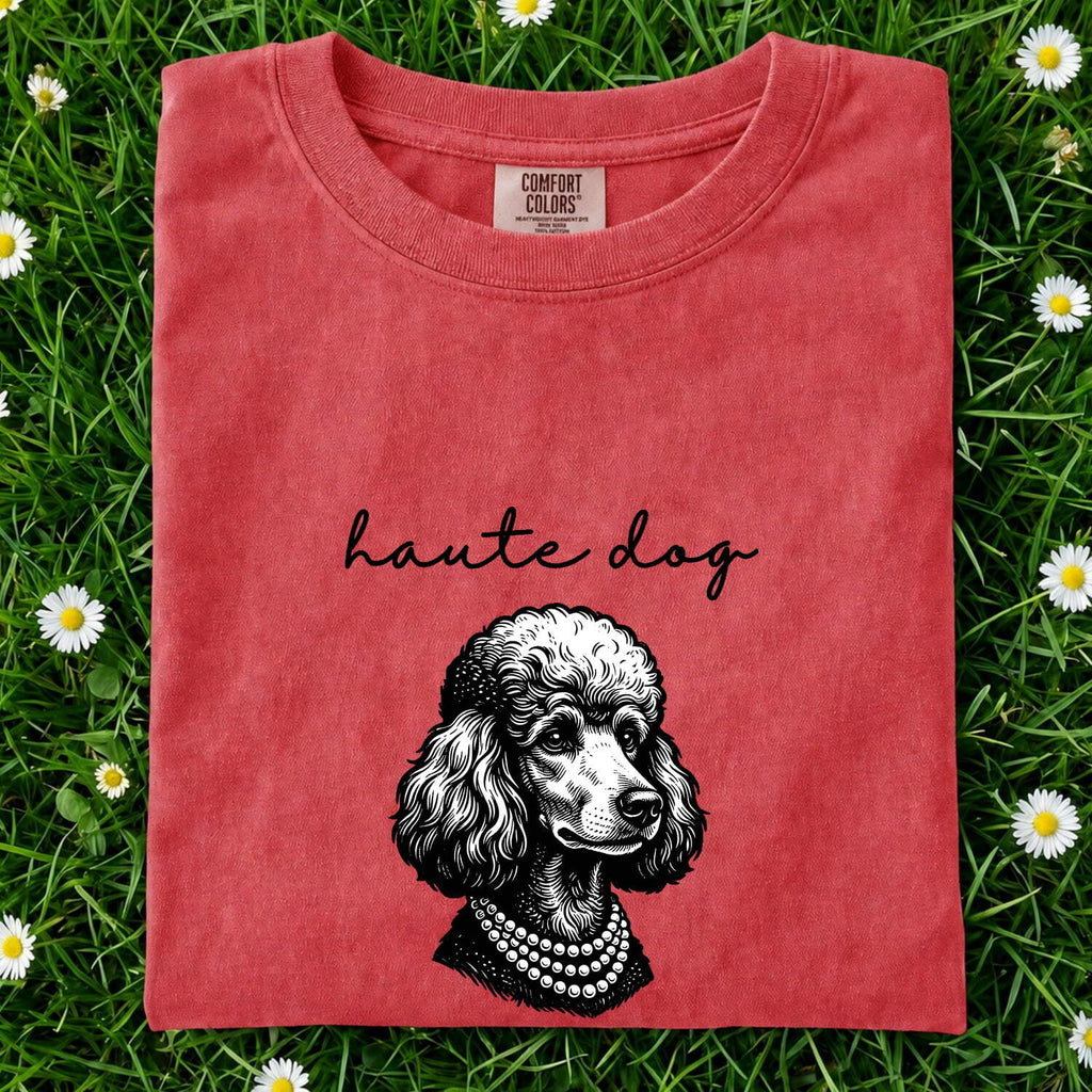 Toy Poodle Shirt Dog Apparel Gift Women Old School Tee Poodle T-Shirt Dog Fan Poodle Art Tshirt Clothing Graphic Line Art Pearl Strand
