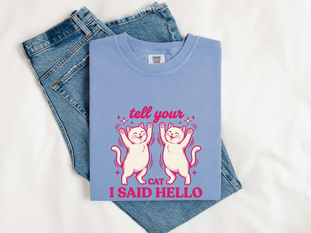 Smiling Cats Shirt for Women – Doodle Cartoon Glimmers Humor Kitten Graphic Tee