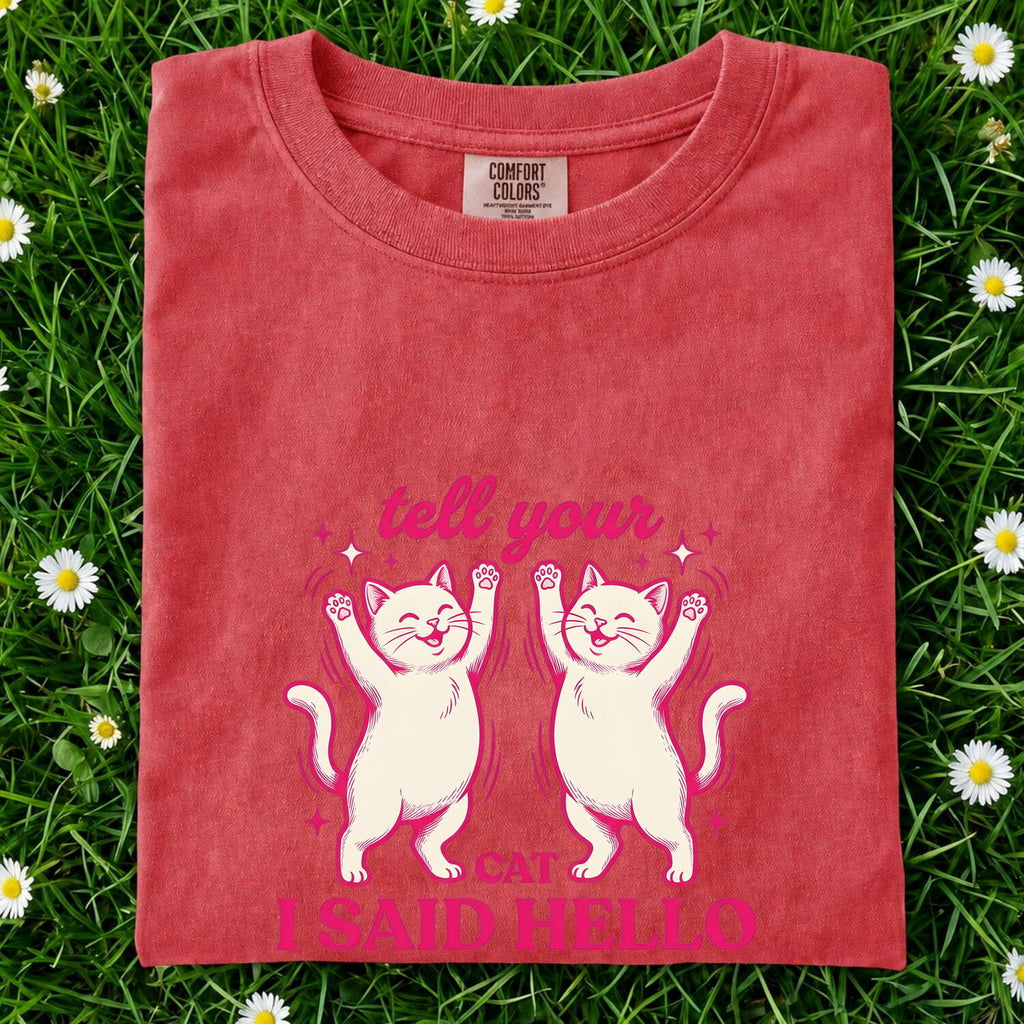 Smiling Cats Shirt for Women – Doodle Cartoon Glimmers Humor Kitten Graphic Tee