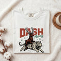 Elk Frost Feline Shirt Christmas Creatures Gift Women Antique Tee Cat T-Shirt Xmas Fan Vintage Tshirt Beast Graphic Outline Ice Tshirt