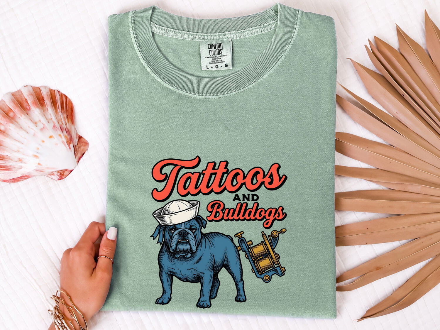 Bulldog Sailor Shirt Dog Tattoo Gift Women Vintage Tee Bulldog T-Shirt Dog Fan Vintage Tshirt Tattoo Design Retro Tattoo Machine Tshirt